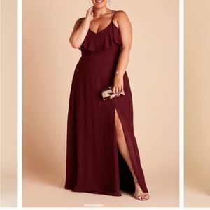 JANE CONVERTIBLE DRESS color CHIFFON CABERNET size curve 2x